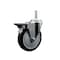 Service Caster 5 Inch Black Polyurethane Wheel Swivel 58 Inch Threaded Stem Caster with Brake SCC SCC-TS20S514-PPUB-BLK-PLB-58212 - alternate 1